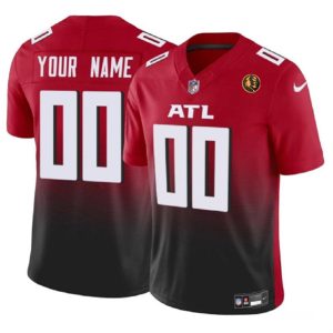 Men Atlanta Falcons Active Player Custom Red 2023 F.U.S.E. With John Madden Patch Vapor Limited Football Stitched Jersey