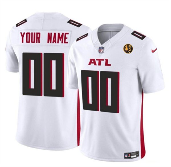 Men Atlanta Falcons Active Player Custom White 2023 F.U.S.E. With John Madden Patch Vapor Limited Football Stitched Jersey