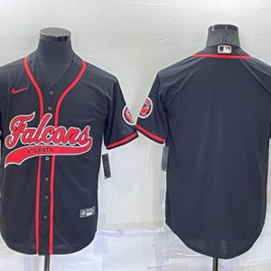 Men Atlanta Falcons Blank Black Cool Base Stitched Baseball Jersey