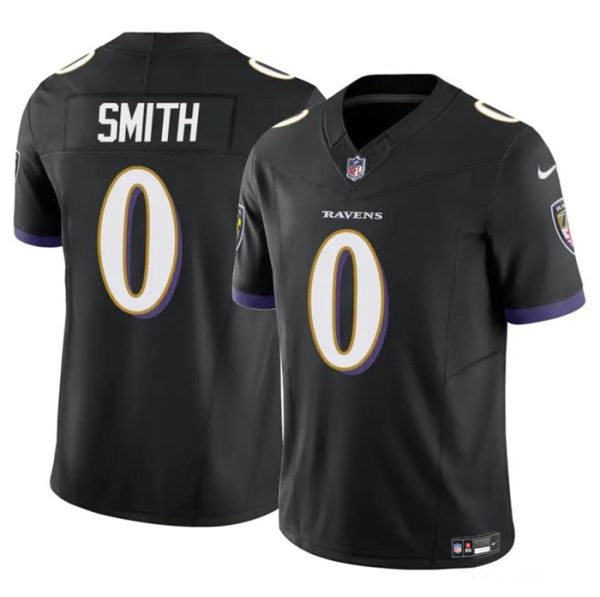 Men Baltimore Ravens #0 Roquan Smith Black 2023 F.U.S.E. Vapor Limited Football Stitched Jersey