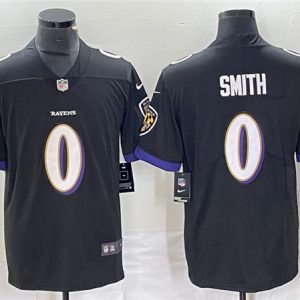 Men Baltimore Ravens #0 Roquan Smith Black Vapor Untouchable Limited Football Stitched Jersey