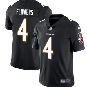 Men Baltimore Ravens #4 Zay Flowers Black Vapor Untouchable Football Jersey