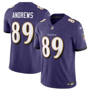 Men Baltimore Ravens #89 Mark Andrews Purple 2023 F.U.S.E Vapor Jersey