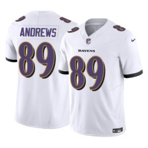 Men Baltimore Ravens #89 Mark Andrews White 2023 F.U.S.E Vapor Limited Stitched Jersey