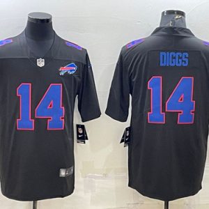 Men Buffalo Bills #14 Stefon Diggs Black Vapor Untouchable Limited Stitched Jersey