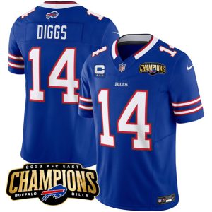 Men Buffalo Bills #14 Stefon Diggs Blue 2023 F.U.S.E. AFC East Champions With 3-star C Ptach Football Stitched Jersey