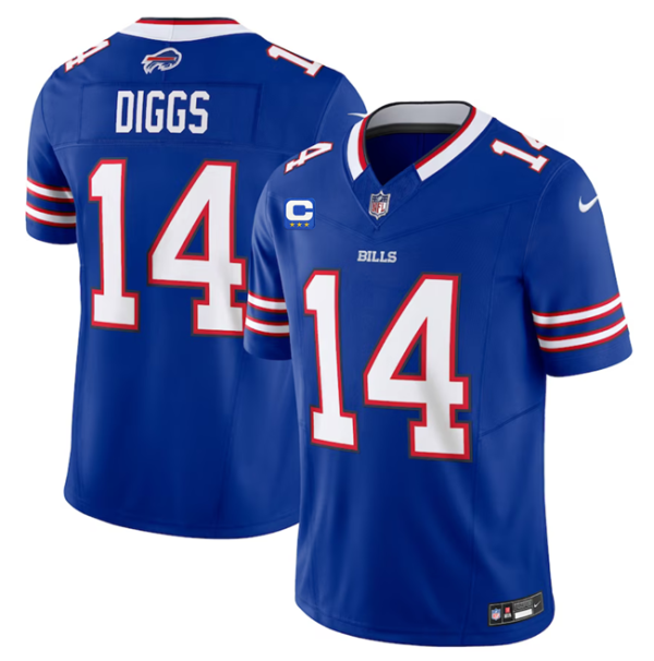 Men Buffalo Bills #14 Stefon Diggs Blue 2023 F.U.S.E. With 4-Star C Patch Vapor Untouchable Limited Football Stitched Jersey