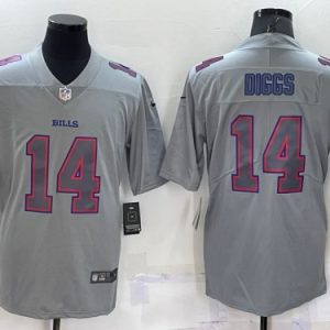 Men Buffalo Bills #14 Stefon Diggs Gray Atmosphere Fashion Stitched Jersey