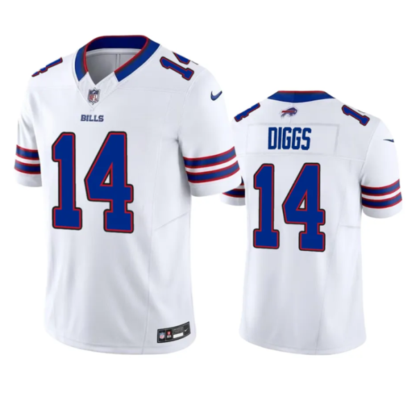 Men Buffalo Bills #14 Stefon Diggs White 2023 F.U.S.E. Vapor Untouchable Limited Stitched Jersey