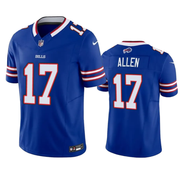 Men Buffalo Bills #17 Josh Allen Blue 2023 F.U.S.E. Vapor Untouchable Limited Stitched Jersey