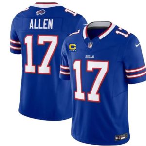 Men Buffalo Bills #17 Josh Allen Blue 2023 F.U.S.E. With 4-Star C Patch Vapor Untouchable Limited Football Stitched Jersey