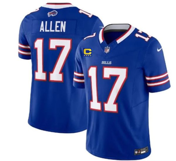 Men Buffalo Bills #17 Josh Allen Blue 2023 F.U.S.E. With 4-Star C Patch Vapor Untouchable Limited Football Stitched Jersey