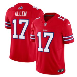 Men Buffalo Bills #17 Josh Allen Red 2023 F.U.S.E. Vapor Untouchable Limited Stitched Jersey