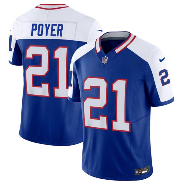 Men Buffalo Bills #21 Jordan Poyer Blue/White 2023 F.U.S.E. Throwback Vapor Untouchable Limited Football Stitched Jersey