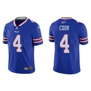 Men Buffalo Bills #4 James Cook Blue Vapor Untouchable Limited Stitched Jersey