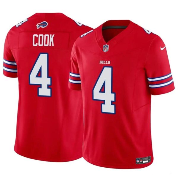 Men Buffalo Bills #4 James Cook Red 2023 F.U.S.E. Vapor Untouchable Limited Football Stitched Jersey