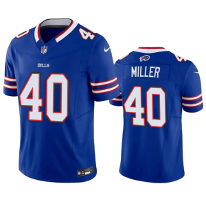 Men Buffalo Bills #40 Von Miller Blue 2023 F.U.S.E. Vapor Untouchable Limited Stitched Jersey