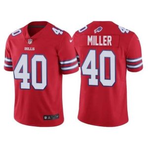 Men Buffalo Bills #40 Von Miller Red Vapor Untouchable Limited Stitched Jersey