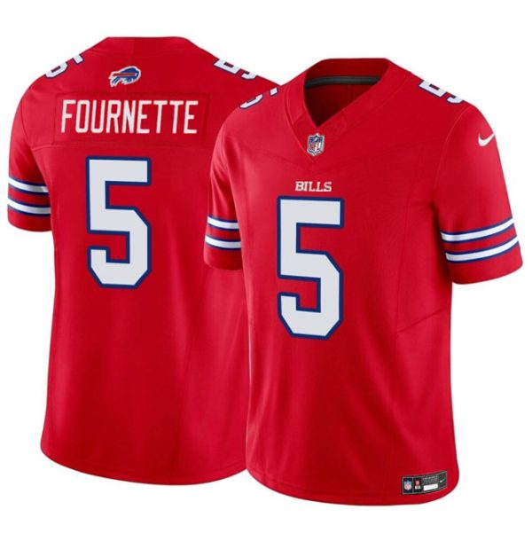 Men Buffalo Bills #5 Leonard Fournette Red Vapor Untouchable Limited Football Stitched Game Jersey