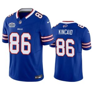 Men Buffalo Bills #86 Dalton Kincaid Blue 2023 F.U.S.E. Prem1ere Patch Vapor Untouchable Football Stitched Jersey