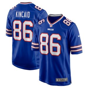 Men Buffalo Bills #86 Dalton Kincaid Blue Stitched Game Jersey