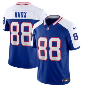 Men Buffalo Bills #88 Dawson Knox Blue/White 2023 F.U.S.E. Throwback Vapor Untouchable Limited Football Stitched Jersey