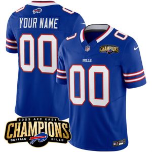 Men Buffalo Bills Active Player Custom Blue 2023 F.U.S.E. AFC East Champions Ptach Football Stitched Jersey