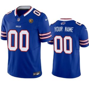 Men Buffalo Bills Active Player Custom Blue 2023 F.U.S.E. With John Madden Patch Vapor Limited Football Stitched Jersey