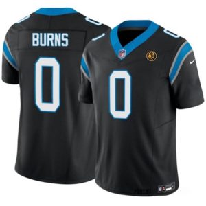 Men Carolina Panthers #0 Brian Burns Black 2023 F.U.S.E. With John Madden Patch Vapor Limited Football Stitched Jersey