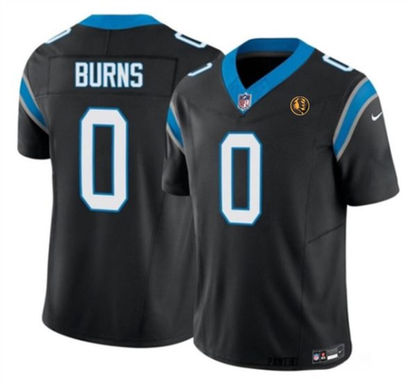 Men Carolina Panthers #0 Brian Burns Black 2023 F.U.S.E. With John Madden Patch Vapor Limited Football Stitched Jersey