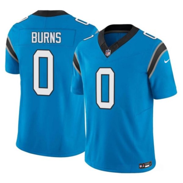 Men Carolina Panthers #0 Brian Burns Blue 2023 F.U.S.E. Vapor Untouchable Football Stitched Jersey