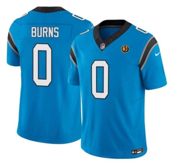 Men Carolina Panthers #0 Brian Burns Blue 2023 F.U.S.E. With John Madden Patch Vapor Limited Football Stitched Jersey