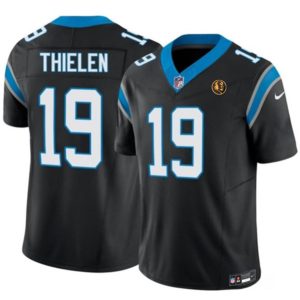 Men Carolina Panthers #19 Adam Thielen Black 2023 F.U.S.E. With John Madden Patch Vapor Limited Football Stitched Jersey