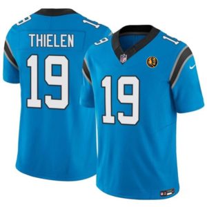 Men Carolina Panthers #19 Adam Thielen Blue 2023 F.U.S.E. With John Madden Patch Vapor Limited Football Stitched Jersey