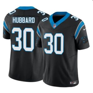 Men Carolina Panthers #30 Chuba Hubbard Black 2023 F.U.S.E. Vapor Limited Football Stitched Jersey