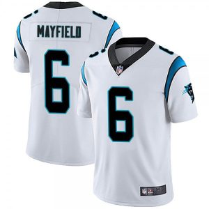 Men Carolina Panthers #6 Baker Mayfield White Vapor Untouchable Limited Stitched Jersey