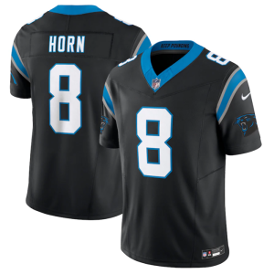 Men Carolina Panthers #8 Jaycee Horn Black 2023 F.U.S.E. Vapor Untouchable Stitched Football Jersey