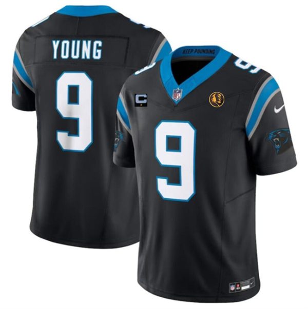 Men Carolina Panthers #9 Bryce Young Black 2023 F.U.S.E. With 1-star C Patch And John Madden Patch Vapor Limited Football Stitched Jersey