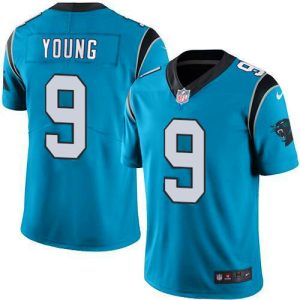 Men Carolina Panthers #9 Bryce Young Blue 2023 Draft Vapor Untouchable Stitched Football Jersey