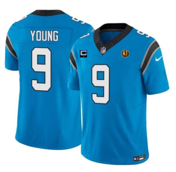 Men Carolina Panthers #9 Bryce Young Blue 2023 F.U.S.E. With 1-star C Patch And John Madden Patch Vapor Limited Football Stitched Jersey