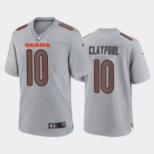 Men Chicago Bears #10 Chase Claypool Gray Atmosphere Fashion Stitched Game Jersey