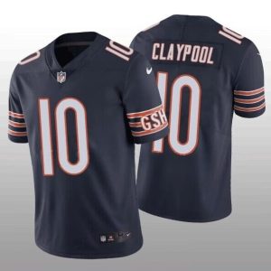 Men Chicago Bears #10 Chase Claypool Navy Vapor untouchable Limited Stitched Football Jersey