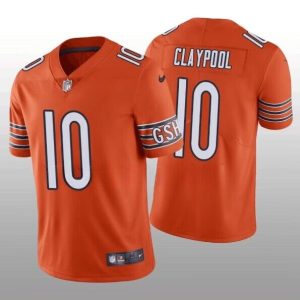 Men Chicago Bears #10 Chase Claypool Orange Vapor untouchable Limited Stitched Football Jersey