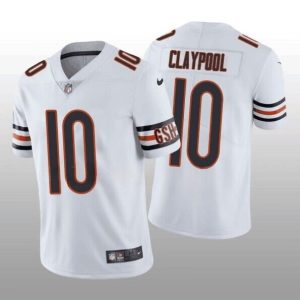 Men Chicago Bears #10 Chase Claypool White Vapor untouchable Limited Stitched Football Jersey