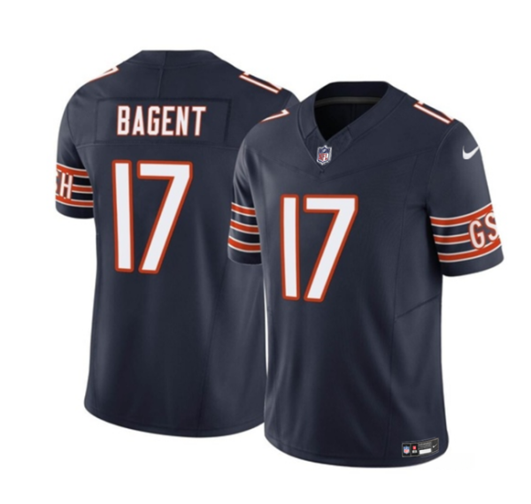 Men Chicago Bears #17 Tyson Bagent Navy 2023 F.U.S.E. Vapor Untouchable Limited Football Stitched Jersey