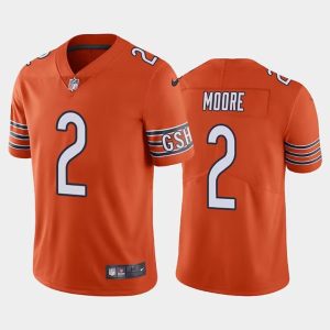 Men Chicago Bears #2 D.J. Moore Orange Vapor Untouchable Stitched Football Jersey