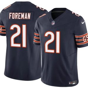 Men Chicago Bears #21 D'Onta Foreman Navy 2023 F.U.S.E. Vapor Football Stitched Jersey