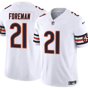 Men Chicago Bears #21 D'Onta Foreman White 2023 F.U.S.E. Vapor Football Stitched Jersey