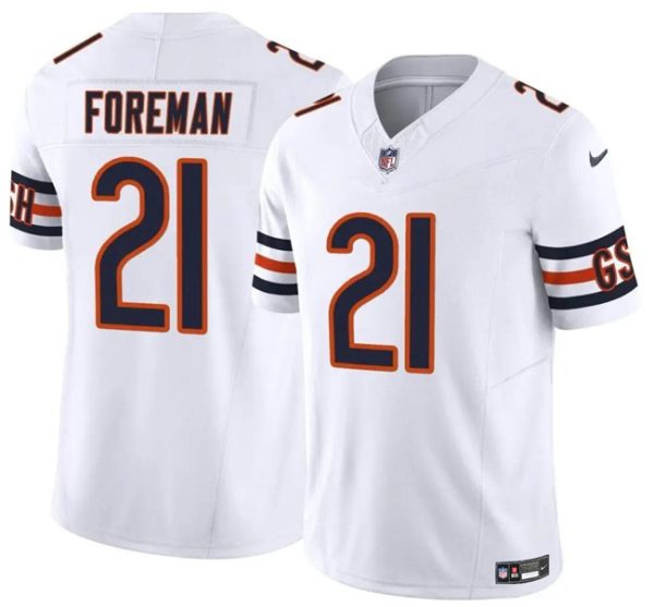 Men Chicago Bears #21 D'Onta Foreman White 2023 F.U.S.E. Vapor Football Stitched Jersey