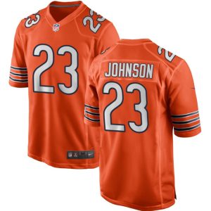 Men Chicago Bears #23 Roschon Johnson Orange Football Stitched Game Jersey